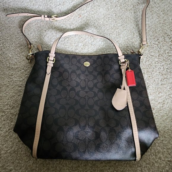 Coach Peyton Signature Convertible Shoulder Bag - Picture 1 of 8